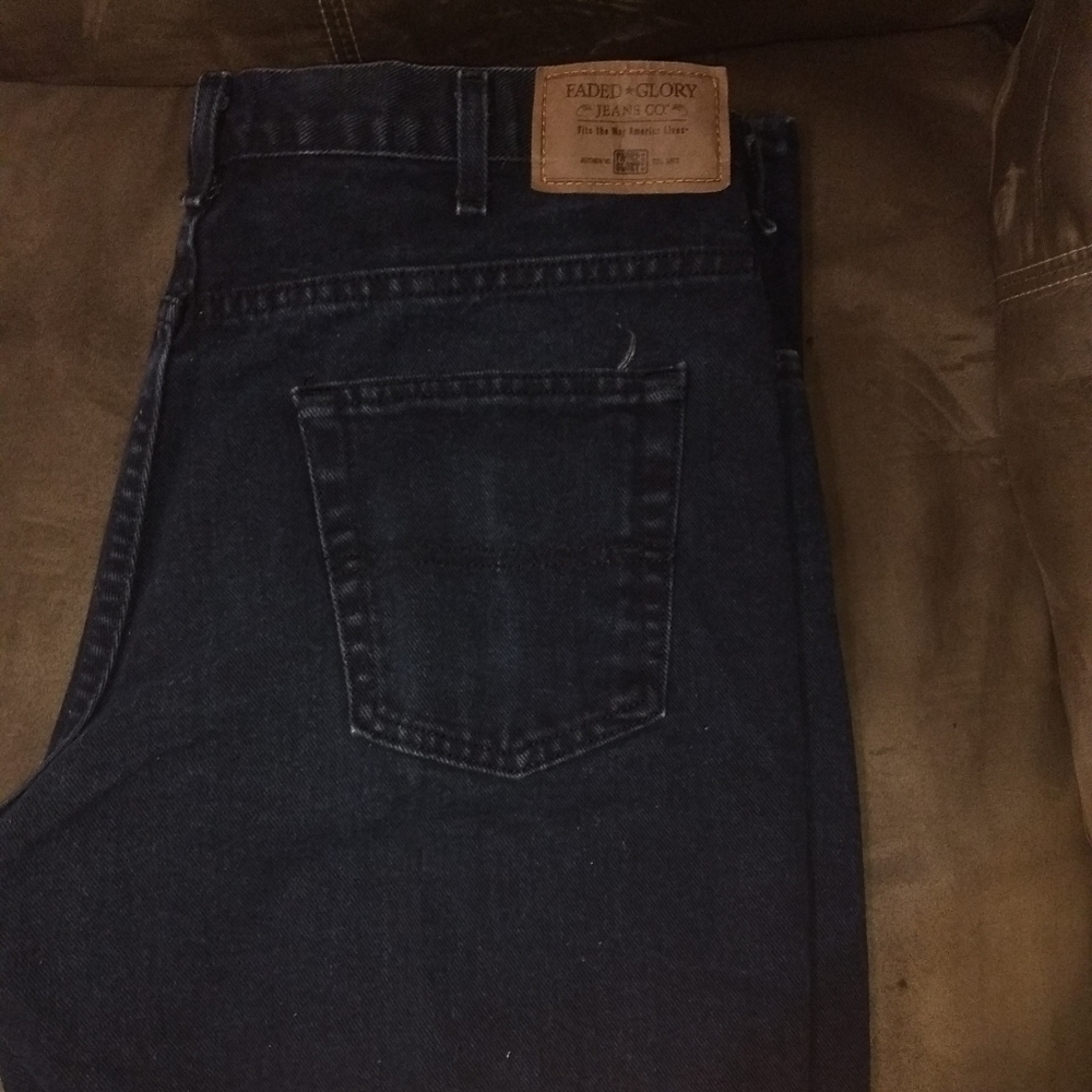 Men's Faded Glory Black Jeans 38/32